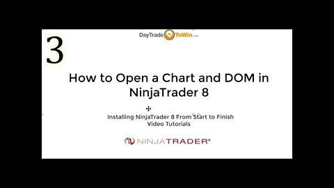 NinjaTrader 8 How To Open a Chart and DOM Video Tutorials Part 3