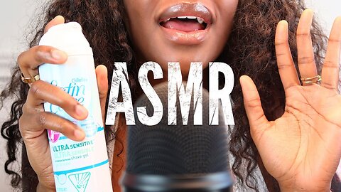 [ASMR] Shaving Cream On Mic + crinkles (tingly sounds)