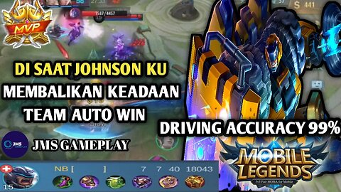 JOHNSON GAMEPLAY VERY HARD GAME WITH THIS TEAM | MOBILE LEGENDS | JMS GAMEPLAY