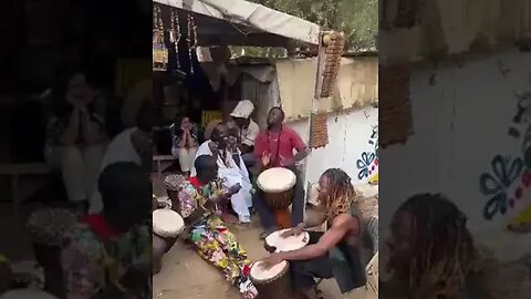 Asake shows off his drumming skills in Senegal