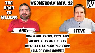 NBA & NHL Props, Bets, Tips+ Sneaky Play Of The Day & Unbreakable Sports Record Hall of Fame nominee