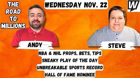 NBA & NHL Props, Bets, Tips+ Sneaky Play Of The Day & Unbreakable Sports Record Hall of Fame nominee