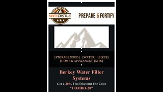 💦 20% off Berkey water filters at safecastle.com #shorts