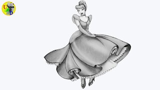 Cinderella Pencil Drawing
