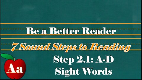 Step 2.1.3: A-D Sight Words