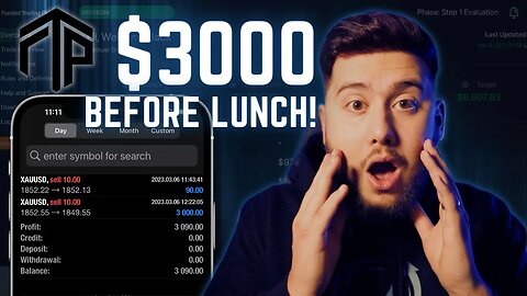 I made $3k BEFORE lunch, here's how! Using Funded Trading Plus!