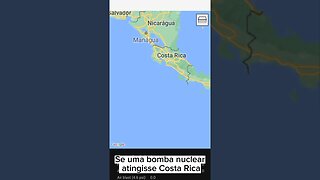 Se uma bomba nuclear atingisse Costa Rica. #shorts #nuclear #guerra #costarica #sanjose