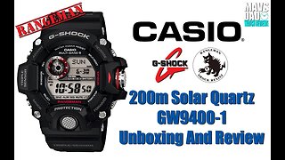 Best G-Shock! | Casio G-Shock Rangeman 200m Solar Quartz Diver GW9400-1 Unbox & Review