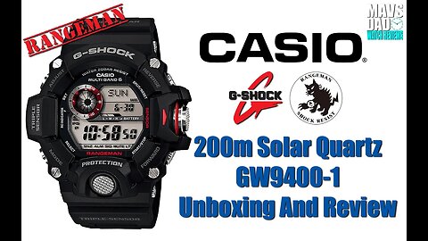 Best G-Shock! | Casio G-Shock Rangeman 200m Solar Quartz Diver GW9400-1 Unbox & Review