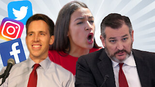 Josh Hawley's New Book on Big Tech Censorship Canceled By Publisher, AOC Wants Him & Ted Cruz Fired