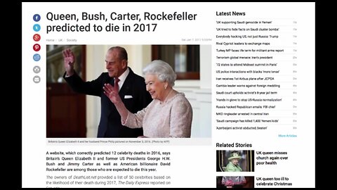 'ILLUMINATI ELITES PREDICTED GONE IN 2017! QUEEN, DAVID ROCKEFELLER, GEORGE BUSH!' - 2017