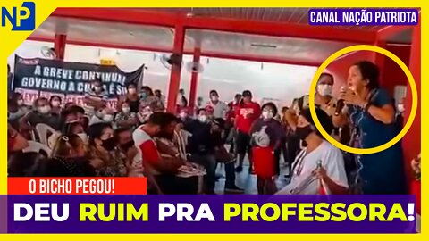 AGORA! Sindicalista Lourdes é vaiada pelos colegas professores ao defender Lula no Piauí.