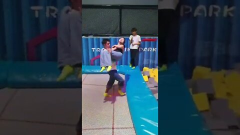 Trampoline Fun Park 😂 New funniest comdey moments in Jump Arena #shorts #poseitv