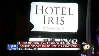 Tourists shocked to find hotel is a crime scene