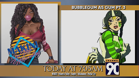 Bubblegum Curls as Gum Part 3: Shading Continues | Makini in the Morning | Episode 53