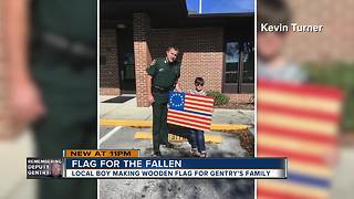 Lakeland 10-year-old, father craft flags honoring fallen deputy, 'thin blue line'