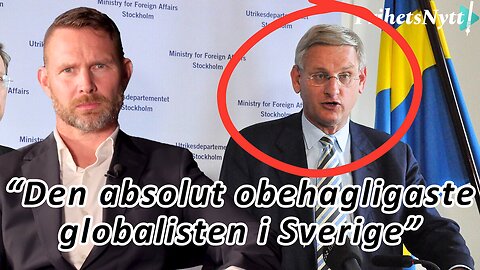 Skamstocken: "Carl Bildt sålde hemligheter till globalisterna" - "En av de värsta globalisterna"