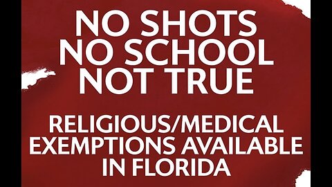 No Shots, No School? NOT TRUE!