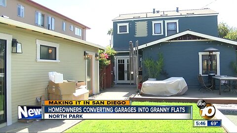San Diego homeowners converting garages into granny flats