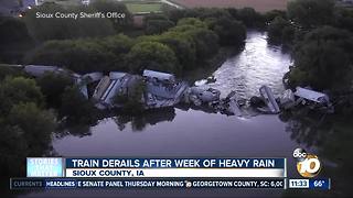 Train derails after week of heavy rain