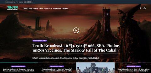 Truth Broadcast #6 *{3/25/21}* Pt 5: 666, SRA, Pindar, mRNA Vaccines, The Mark & Fall of The Cabal †