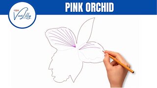 HOW TO DRAW A PINK ORCHID| STEP BY STEP | VERY EASY