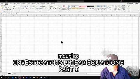 maurieo INVESTIGATING LINEAR EQUATIONS PART I