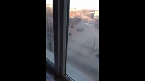Tanks Fires Shell And Rolling Past The Window Kharkiv Region 28 2 22