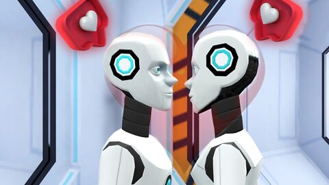 Captain Marble Lovely Robot couple talk together Sense............❤️..........😘😘😘