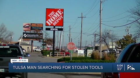 Tulsa man searching for stolen tools