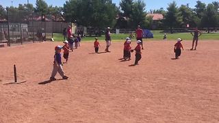 Hilarious Little Boy Breaks Tee Ball Rules