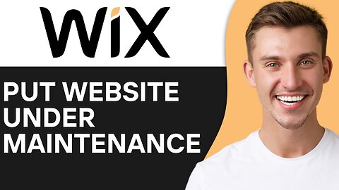 HOW TO PUT WIX WEBSITE UNDER MAINTENANCE