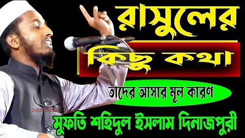 রাসুলের কিছু কথা | Mufti Shohidul Islam Dinajpure | মুফতি শহিদুল ইসলাম দিনাজপুরী | 01762816749