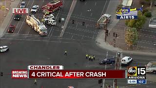 Four people critically hurt after crash in Chandler