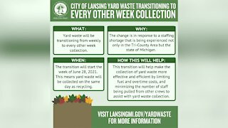 Lansing changes yard waste pick up to biweekly