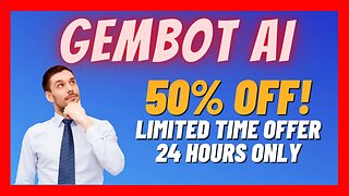 GemBot AI 50% OFF Monthly Fee 🎯 24 Hours Pre Sale ⏰ Shall We Do This ❓