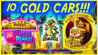 10 GOLD TRAIN CARS!!! AWESOME COMEBACK! Luxury Line Cash Express Buffalo VS All Aboard Piggy Pennies