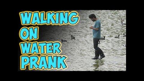 Walking on water prank