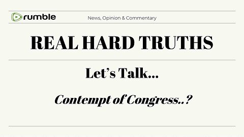 Let's Talk - Contempt of Congress