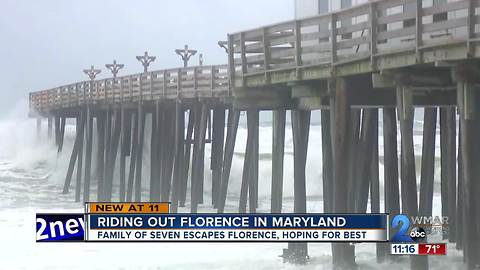 Myrtle Beach family rides out Florence in Maryland