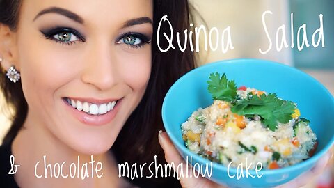 Gina Carla TV 🥗 🍰 Quick Healthy Quinoa Salad Recipe and not so healthy Cake