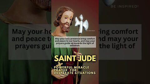 MINUTE PRAYER MIRACLE | Saint Jude: Patron of Hope #unitedstates #shortsprayer