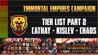 TW: Warhammer 3 Immortal Empires Campaign Tier List Part 2 | Cathay,Kislev & Chaos
