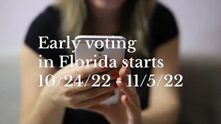 Early voting in Florida October 24 - November 5