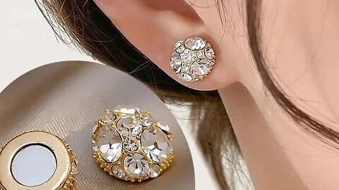 Luxury Zircon Magnetic Acupuncture Non-pierced Earrings Health Jewelry