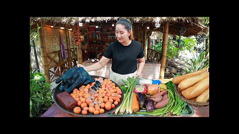 Healthy Black Chicken Soup and Curry recipe prepared by pregnant mum - Cooking with sros