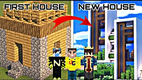 Gamers Minecraft house now vs then