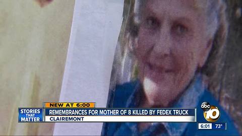 Mother of 8 killed by Fedex truck