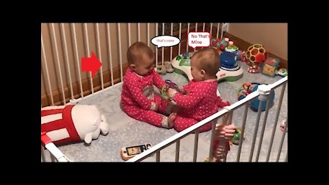 Cute Twins Baby Fighting Funny Twins Baby Video