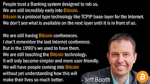 Wise words from Jeff Booth (Ignore or hate on it at your own peril) 🖨️💸💸💸💸💸💸